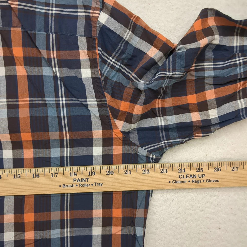 Banana Republic Shirt Mens Medium Plaid Soft Wash Button Down Long Sleeve Top